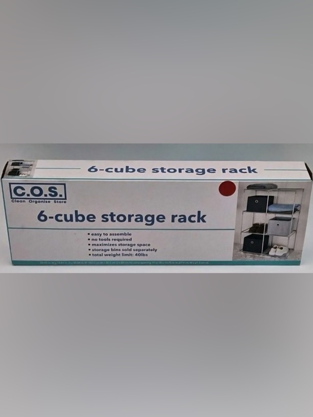 6 Cube Storage Bin Rack Organizer